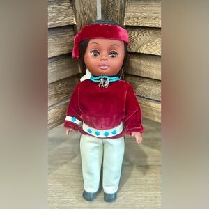 1970s Vintage Carlson Dolls Native American Navajo 11” Sleep Eye Doll